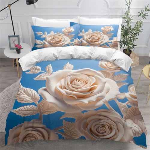 Bettwäsche 200x200 Weiße Blume Bettwäsche-Sets 3-teilig, Mikrofaser, mit Reißverschluss für Mädchen Jungen. (Bettbezug 200x200 + 2 Kissenbezüge 80x80 5G6X25903 Bettwäsche 200x200 Weiße Blume Bettwäsche-Sets 3-teilig, Mikrofaser, mit Reißverschluss für Mädchen Jungen. (Bettbezug 200x200 + 2 Kissenbezüge 80x80 5G6X25903 von Generisch