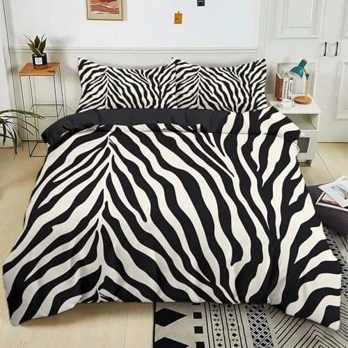 Bettwäsche Set 135x200 cm Geometrisches Zebramuster 3D Bettwäsche Polyester Baumwolle Weiche Atmungsaktiv Wendebettwäsche Bettbezug, Einzelbett Doppelbett Bettbezug Set Bettwäsche Set 135x200 cm Geometrisches Zebramuster 3D Bettwäsche Polyester Baumwolle Weiche Atmungsaktiv Wendebettwäsche Bettbezug, Einzelbett Doppelbett Bettbezug Set von Generisch