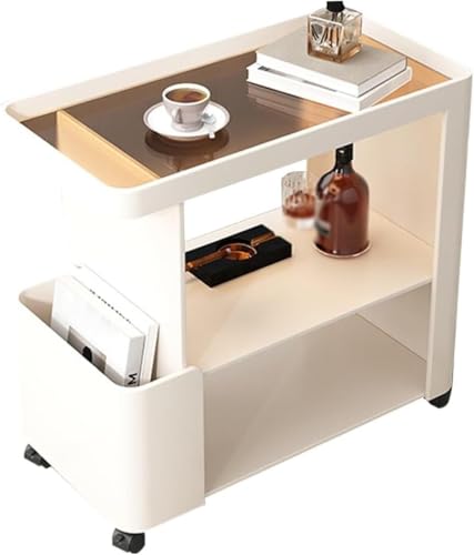 Beweglicher quadratischer Beistelltisch mit Stauraum – Vintage Industrial Design, solide Konstruktion für Wohnzimmer oder Schlafzimmer Beweglicher quadratischer Beistelltisch mit Stauraum – Vintage Industrial Design, solide Konstruktion für Wohnzimmer oder Schlafzimmer von Generisch