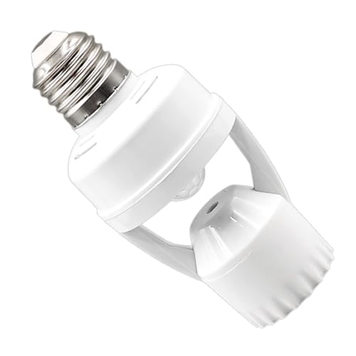 Bewegungssensor Light Sockel - Schraubenfixende DeckenlighHt -Adapter | Motiion Activated Soocket mit Einstellbarer Empfindlichkeit | Lichtsensor -Steckdose für Keller Garage Flur Schrank von Generisch