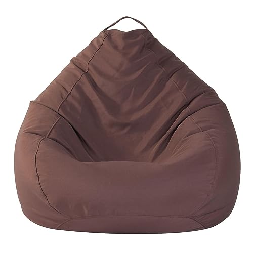 Bezüge für Stühle (ungefüllt), Leinenstoff, Loungestuhl, Pouf, Sofa, Pouf, Braun, 80 x 90 cm, perfekt als Wohnzimmerdekoration, bequeme Sitzlösung von Generisch