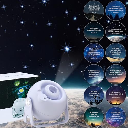 Bibelversen Projektor - Galaxie-Projektor mit 10 austauschbaren Scheiben zum Projizieren von Bibelversen an Wänden oder Decken, perfektes Nachtlicht Geschenk Bibelversen Projektor - Galaxie-Projektor mit 10 austauschbaren Scheiben zum Projizieren von Bibelversen an Wänden oder Decken, perfektes Nachtlicht Geschenk von Generisch