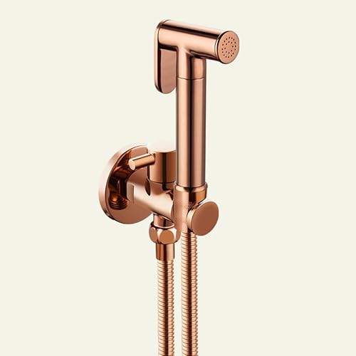 Bidet-Sprüh-Set – Handmessing-Spritzpistole mit Federschlauch für kaltes Wasser, Roségold-Finish von Generisch