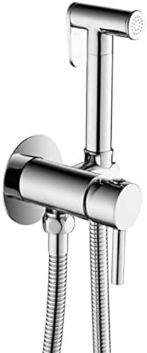 Bidet-Sprüher für Toilette – Wandmontage, warm und kalt, Hand-Wickel-Wasserhahn-Set, Gunmetal Grey und Chrom-Finish von Generisch