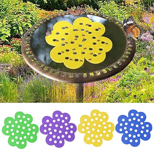 Bienentränke für den Garten | 4 STK Schwimmende Bieneninsel | Blumenform Insektentränke Bee Watering Station | Pollinator Imkerei Wassertrog Trinkstation für Garten Deko von Generisch