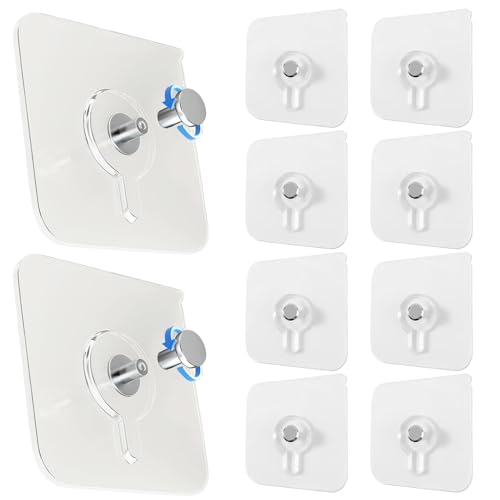 Bilderaufhänger ohne Nägel - Abnehmbare Klebehaken, Multifunktionaler Wand-Organizer | Stabile Nagelfreie Bilderrahmen-Haken, zuverlässiges Hängezubehör für Handtücher, Taschen, Wohnzimmer-Dekor von Generisch