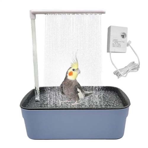 Bird Automatic Bad Dusche - Innenpapageibruhe fließender Wasserbrunnen zum einfachen Baden, Motor mit zirkulierender Fluss, Birds Pool -Spielzeug für Familien, Freunde, Heimtierpflege 12.4x8.46 x 139 von Generisch