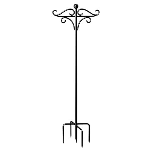Bird Feeder Shepherds Haken - robuster Metall -Doppelhänger, Gartenständer im Freien | Einstellbare Höhe Haken mit starker 5-Abend-Basis, hängende Pflanzen Solarlampen für Rasen Terrasse Hinterh Bird Feeder Shepherds Haken - robuster Metall -Doppelhänger, Gartenständer im Freien | Einstellbare Höhe Haken mit starker 5-Abend-Basis, hängende Pflanzen Solarlampen für Rasen Terrasse Hinterh von Generisch