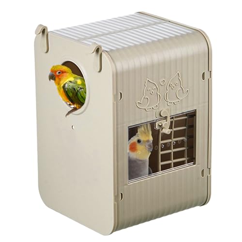 Bird Nesting Box, Cockatiel Nest Shelter, Spacious Parrot House with Ladder, Natural Wooden Birdhouse for Conservation Garden Decoration Feeding Spot for Sparrow Parakeet Lovebird Outdoor Bird Nesting Box, Cockatiel Nest Shelter, Spacious Parrot House with Ladder, Natural Wooden Birdhouse for Conservation Garden Decoration Feeding Spot for Sparrow Parakeet Lovebird Outdoor von Generisch