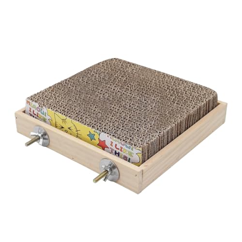 Bird Perch, Cardboard Playground, Chew Play Stand, Strong Aviary Accessory, Natural Roosting Spot, for Window Outdoor Nesting Cockatiel Parakeet Use, 8.27x8.27x1.97 Inches von Generisch