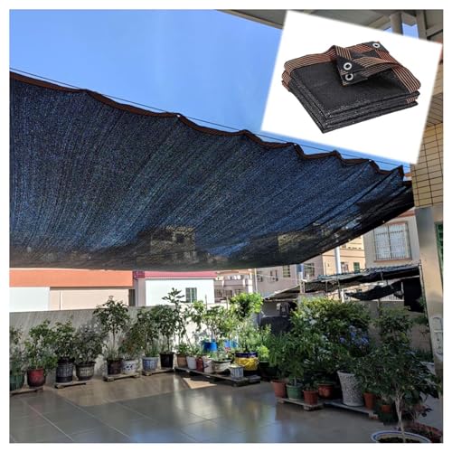 Black Shade Net with Eyelets - 70% Sun Protection for Plants Breathable Markise Tarpaulin Privacy Netting Durable 3x9m(9.8x29.5ft) Outdoor Shade Cloth von Generisch