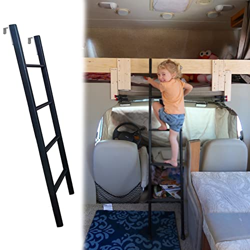 BlackBunkBedLadderforRV&Camper4/5StepsTwinBedSideSafetyLadder,SpaceSavingFloorStandingDesign,140cm(55") PerfectforHomeUse von Generisch