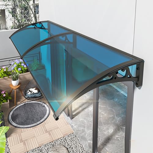 Blaue Außentürvordach Markise - UV- & Regenschutz, Aluminiumhalterung, Polycarbonat-Hohlpaneel 80x120 cm, perfekt für Terrassen, Eingänge & Frontfenster Blaue Außentürvordach Markise - UV- & Regenschutz, Aluminiumhalterung, Polycarbonat-Hohlpaneel 80x120 cm, perfekt für Terrassen, Eingänge & Frontfenster von Generisch