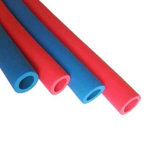 Blaue Isolierschaum-Rohrhülse, 6-60 mm, rutschfest, Gerüstschutzschlauch, feuerhemmend, Industrierohr, ID6 mm x T15 mm x L 2 m, für Bohrungsrohre von Generisch
