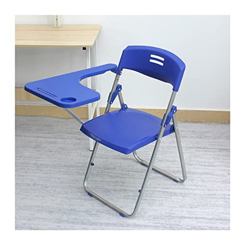 Blaue Klappstühle mit Schreibtafel Mobile Nesting Tablet Arm Büro Trainingsstuhl Eisenrahmen Rückenlehne für Schulen Kitas Spielzimmer Meetings Studenten von Generisch