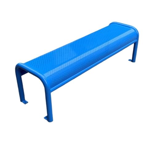 Blaue Metall-Parkbank für den Außenbereich, Garten, Terrasse, stilvolle Gartenmöbel, perfekt für Parks, Terrassen, Höfe und Hinterhöfe von Generisch