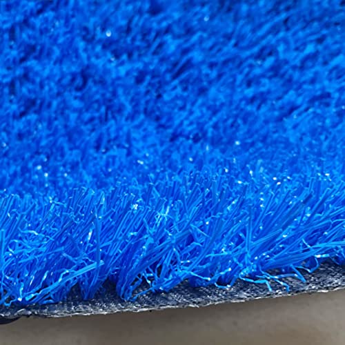 Blauer Kunstrasen, dicker 20 mm Kunstrasen, 200 cm Höhe, perfekt für den Innen- und Außenbereich (Größe: 2 x 3,5 m), strapazierfähiger Rasenteppich von Generisch