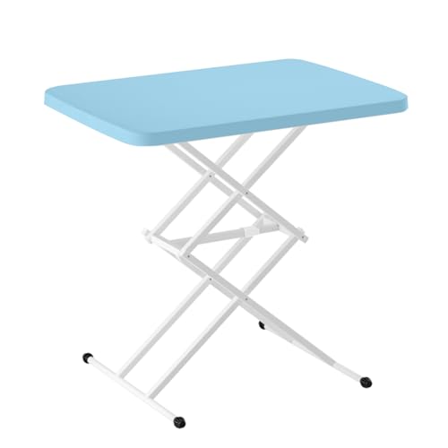 Blauer Kunststoff-Klapptisch, tragbar, Outdoor-Campingtisch, 4 verstellbare Höhen, keine Montage erforderlich, idealer Picknicktisch für Partys, Hochzeiten, Küchen, Grillabende Blauer Kunststoff-Klapptisch, tragbar, Outdoor-Campingtisch, 4 verstellbare Höhen, keine Montage erforderlich, idealer Picknicktisch für Partys, Hochzeiten, Küchen, Grillabende von Generisch