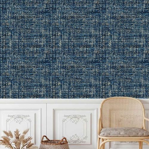 Blauer Stoff Tapete Selbstklebende Körnige Textur Möbelfolie Verdicken Wasserdicht Matt Kontaktpapier mit Kleberückseite Wallpaper Rollen für Wand Möbel Tabellen Schränke Türen Dekorativ 0.52x20 M Blauer Stoff Tapete Selbstklebende Körnige Textur Möbelfolie Verdicken Wasserdicht Matt Kontaktpapier mit Kleberückseite Wallpaper Rollen für Wand Möbel Tabellen Schränke Türen Dekorativ 0.52x20 M von Generisch