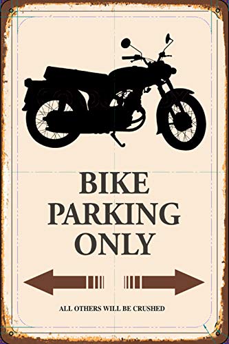 Blechschild 20x30cm Bike Parking only Nur Motorrad parken erlaubt Spruch Tafel von Generisch