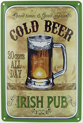 Blechschild 20x30cm gewölbt Cold Beer Irish Pub Bier Deko Geschenk Schild Blechschild 20x30cm gewölbt Cold Beer Irish Pub Bier Deko Geschenk Schild von generisch