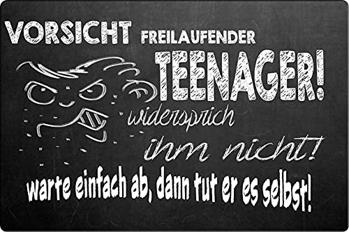 Blechschild 20x30cm gewölbt Freilaufender Teenager Spruch Deko Geschenk Schild Blechschild 20x30cm gewölbt Freilaufender Teenager Spruch Deko Geschenk Schild von YAMOOCO