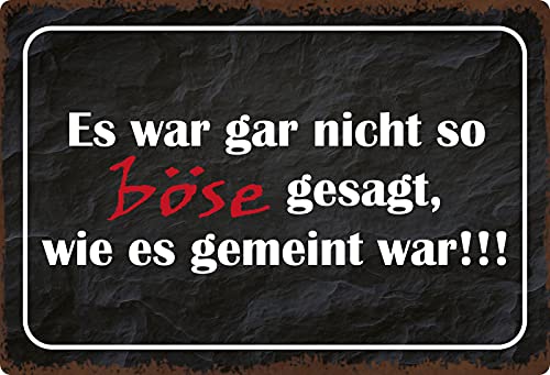 Blechschild 20x30cm gewölbt Gar Nicht so böse gesagt Sprüche Deko Geschenk Schild von Generisch