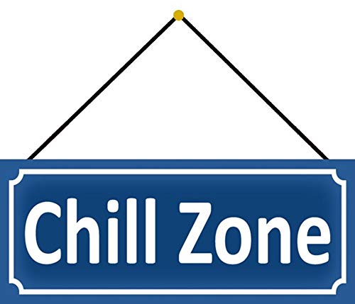 Blechschild 27x10cm gewölbt mit Kordel Chill Zone Deko Geschenk Schild von Generisch