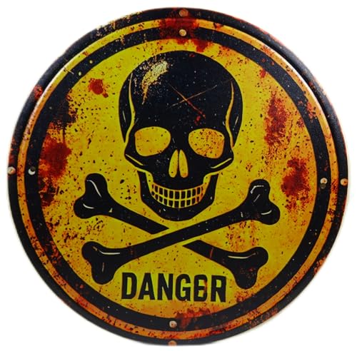 Blechschild Danger Totenkopf Schädel 20 cm Ø Warnschild Deko MU K5 Blechschild Danger Totenkopf Schädel 20 cm Ø Warnschild Deko MU K5 von Generisch