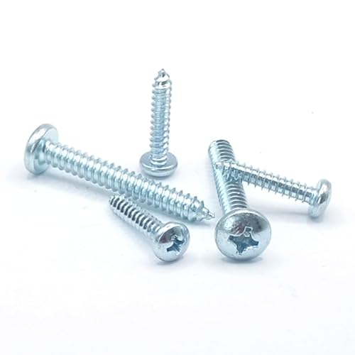 Blechschrauben Ø 4,8 x 16, 100 Stück - verzinkt 7981 mit Spitze - Linsenkopf Kreuz PH Blechschrauben Ø 4,8 x 16, 100 Stück - verzinkt 7981 mit Spitze - Linsenkopf Kreuz PH von Generisch