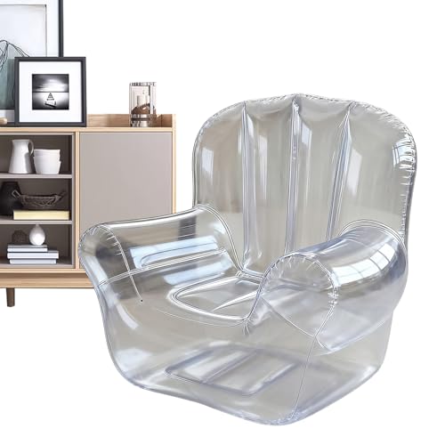 Blow -up Stuhl - 100x95x90 cm Lounge Stuhl, bläst Möbel Erwachsene Stühle, komfortable Sofa -Couchs transparent | Aufblasbares Camping für Entspannung Rasen Balkon Poolseite im Freien Schlafzimmer im von Generisch