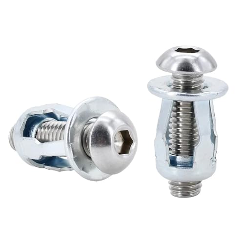 Blütenblatt Form Niet Mutter Schraube Bolzen Kit Expansion Metall Rivetnut M4 M5 M6 M8(Round Head (Silver),M4x20(50Pcs)) von Generisch