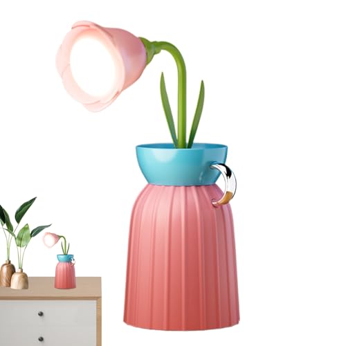 Blumenlampe - Pflanze - abgehaltene Schreibtischlampe, verstellbare Intensitätsbeleuchtung | USB -wiederaufladbare Tischlampe mit 3 farbigen Modi, ideale Berührungskontrolle für Schlafzimmer, Wohnzimm Blumenlampe - Pflanze - abgehaltene Schreibtischlampe, verstellbare Intensitätsbeleuchtung | USB -wiederaufladbare Tischlampe mit 3 farbigen Modi, ideale Berührungskontrolle für Schlafzimmer, Wohnzimm von Generisch