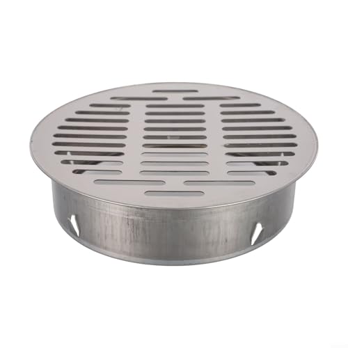 Bodenablaufabdeckung aus Edelstahl, 50–200 mm, rund, für Außendach, Balkon, Garten, Dachrinne, Rohreinsatz, Typ mit hohlem Anti-Blockier-Design, für Schmutzverstopfung von Abflussrohren (200 mm Rohr) von Generisch