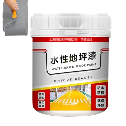 Bodenfarbe Auf Wasserbasis - 500 G Haltbarer Ungiftiger Geruchsfarbe Für Betonholz Garage Keller, Schnell, Trockene, Rutschfeste Bodenbeschichtung, Innen Im Freien - Handelsgebrauch Zu Hause. von Generisch
