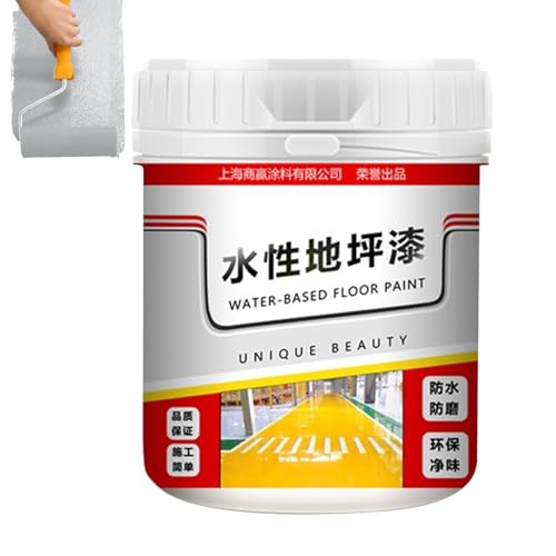 Bodenfarbe Auf Wasserbasis - 500 G Haltbarer Ungiftiger Geruchsfarbe Für Betonholz Garage Keller, Schnell, Trockene, Rutschfeste Bodenbeschichtung, Innen Im Freien - Handelsgebrauch Zu Hause. von Generisch