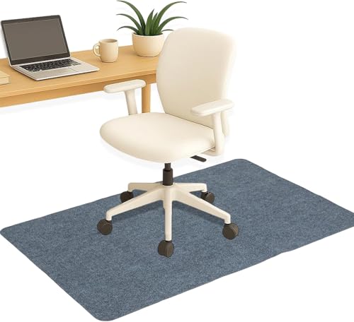 Bodenschutzmatte 140x90cm - Kratzfeste Stuhlmatte für alle Böden - Anti-Rutsch Bürostuhl Unterlage für Parkett, Fliesen & Hartböden (Dunkelgrau 140 x 90cm) von Generisch