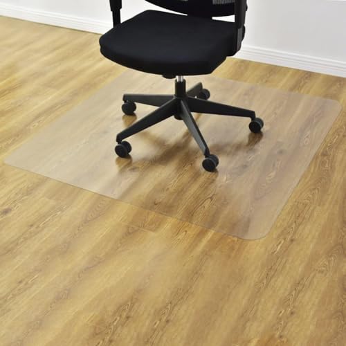 Bodenschutzmatte PVC Bürostuhlunterlage Bodenschutzmatte Bürostuhl Antirutsch Schreibtischstuhl Unterlage für Küche Indoor Flur Wohnzimmer(Transparent - 1.5 mm) von Generisch