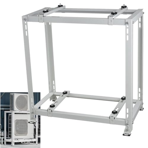 Bodenständer-Halterung für Mini-Split-AC-Wärmepumpensysteme, verstellbare Doppelebenen-Unterstützung für 9.000-18.000 BTU Kondensatoren (Größe: 90 x 50 x 90 cm) von Generisch