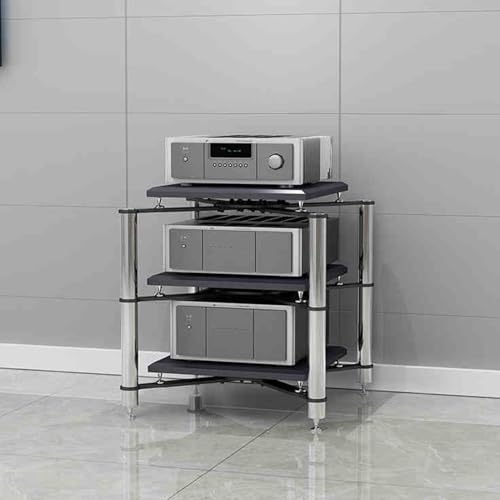Bodenstehender Stereo-Schrank mit stoßdämpfenden Füßen – robuster AV-Media-Ständer für optimalen Schutz und Organisation von Audiogeräten Bodenstehender Stereo-Schrank mit stoßdämpfenden Füßen – robuster AV-Media-Ständer für optimalen Schutz und Organisation von Audiogeräten von Generisch