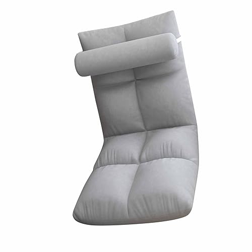 Bodenstuhl mit Rückenstütze Klappsofa Stuhl Schlafsofa Couch Liege Boden Gaming Stuhl Meditationsstuhl für Erwachsene Grau von Generisch