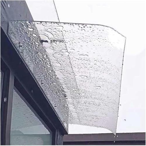 Bogenförmige transparente Überdachung Markise Markise Unsichtbares Design für Außentüren Garage Veranda Schutz Wetterbeständig von Generisch
