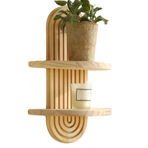 Boho Regale - Ästhetische Boho Wandregale Zum Aufhängen | Dekorative RegenModerner Kerzenständer Vintage Bücherregal Für Waschraum Flur Schrank Kommode Bar von Generisch