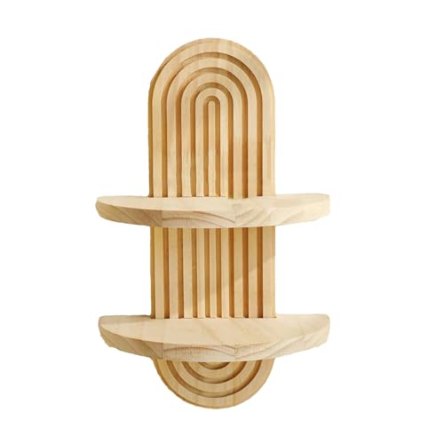 Boho Regale | förmiges Wandregal | Vintage Ästhetik RegenKerzenhalter Organizer, Aufbewahrungsständer Für Kinderzimmer Wäscheraum Wohnung Eingangsbereich Schminktisch Bar Bücherregale von Generisch
