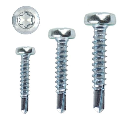 Bohrschrauben Ø 2,9-6,3 Stahl verzinkt 7504 N selbstschneidend Linsenkopf TX Torx (25, 6,3 x 25 mm) von Generisch