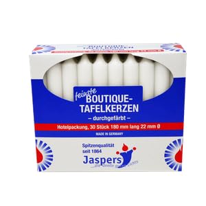 Boutique-Tafelkerzen weiß 30er Pack durchgefärbt von Generisch