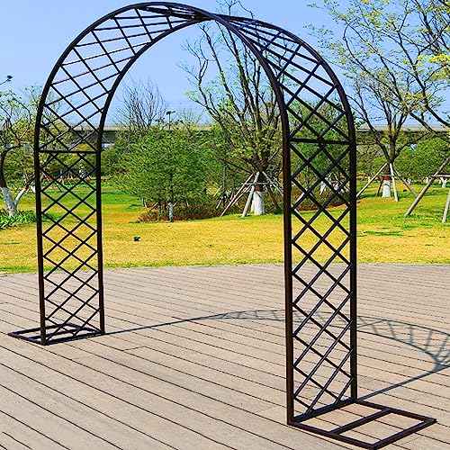 Braun Metall Gartenbogen - Dekoratives Eisenspalier für Kletterpflanzen, Indoor/Outdoor Pergola, Gartenlaube, elegante Gartendekoration Unterstützung Braun Metall Gartenbogen - Dekoratives Eisenspalier für Kletterpflanzen, Indoor/Outdoor Pergola, Gartenlaube, elegante Gartendekoration Unterstützung von Generisch