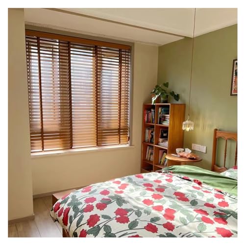 Braune Holz-Jalousien, 180 cm, 90 cm, 50 mm, Lamellen, horizontale Fensterrollos mit Bändern, für Zuhause, Küche, Büro und Wohnzimmer, stilvolles und langlebiges Design Braune Holz-Jalousien, 180 cm, 90 cm, 50 mm, Lamellen, horizontale Fensterrollos mit Bändern, für Zuhause, Küche, Büro und Wohnzimmer, stilvolles und langlebiges Design von Generisch
