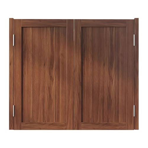 Braune Retro-Doppel-Caffe-Türen, automatisches Schließen, halbe Taille, schwingende Scharniertüren für Küche, Bar, Flur, Veranda, Eingang und Trennwand, Dekoration (100 x 90 cm) von Generisch
