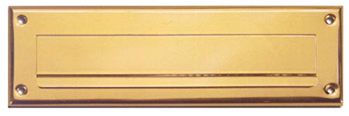 Briefeinwurf-geprägt-270 x 80 mm -Messing-Briefklappe-Briefschlitz Messing poliert von Generisch